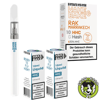 HHC Großpackung/Starterset (Vape-Pen + 2x Liquids + 10g Hash)