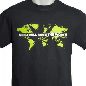 420Backyard- T-Shirt - Weed will save the world (black)